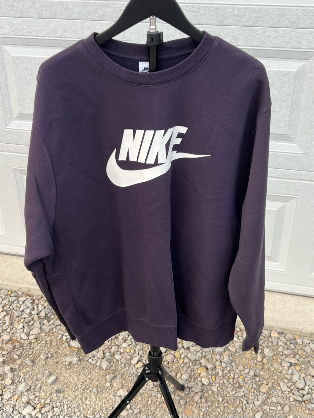 Nike Purple Crewneck Sweatshirt with White Swoosh